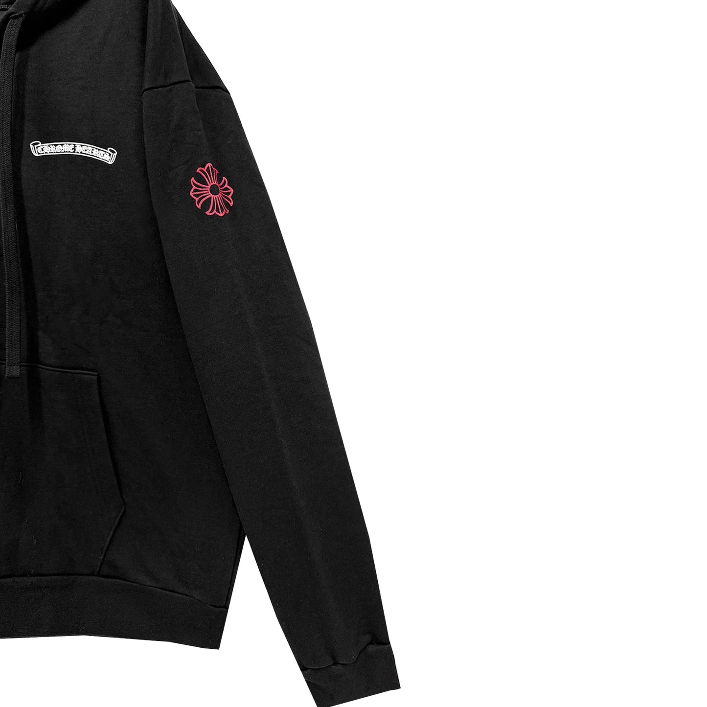 NYC Scroll Logo Chrome Hearts Zip Up Hoodie